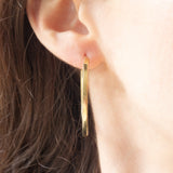 Orecchini vintage a cerchio e a canna vuota in oro giallo 8K