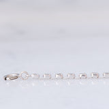 Braccialetto tennis vintage in oro bianco 14K con diamanti di taglio brillante (1ctw), anni ‘70/‘80
