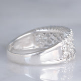 Anello a fascia vintage in platino con diamanti (1.05ctw), anni ‘70/‘80