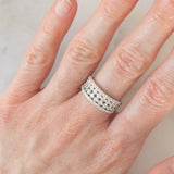 Anello a fascia vintage in platino con diamanti (1.05ctw), anni ‘70/‘80