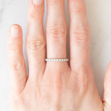 Mezzo eternity vintage in oro bianco 18K con diamanti di taglio brillante (0.33ctw ca.), anni ‘90/anni ‘2000