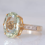 Anello da cocktail vintage in oro giallo 9K con ametista Rio Grande (4.60ct ca.) e zirconi bianchi
