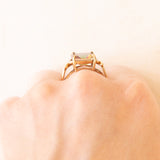 Vintage-Ring aus 9-karätigem Gelbgold mit mystischem Quarz (ca. 3.50 ct), Jahr 2006