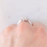 Anello a margherita in platino con diamanti (1ctw), anni ‘90