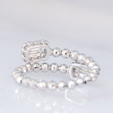 Contrarier vintage regolabile in platino con diamanti (0.50ctw), anni ‘90