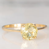 Solitario vintage in oro giallo 9K con quarzo (1.50ct ca.), anni ‘90