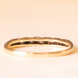 Veretta vintage in oro giallo 9K con diamanti di taglio brillante (0.07ctw ca.), anno 1993