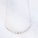 Vintage platinum crescent moon diamond necklace (1ctw)
