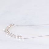Vintage platinum crescent moon diamond necklace (1ctw)