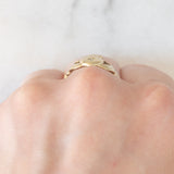 “Amicizia, amore, lealtà” Anello Claddagh vintage in oro giallo 9K con diamante