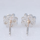 Orecchini a fiore in platino con diamanti di taglio brillante (0.51ctw), anni ‘90