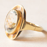 Vintage-Aquamarin-Cocktailring aus 14-karätigem Gelbgold (ca. 3.30 Karat), 70er Jahre