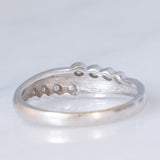 Anello vintage in oro bianco 14K con diamanti (0.06ctw ca.), anni ‘70/‘80