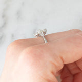 Anello a fiore vintage in platino con diamanti di taglio brillante (1ctw), anni ‘80