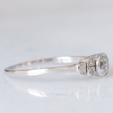 Anello Art Déco in oro bianco 14K con diamanti (0.28ctw ca.), anni ‘30