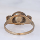 Vintage 8K Yellow Gold Orange Coral Ring, 60s