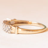 Vintage-Ring aus 9-karätigem Gelbgold mit Diamanten (ca. 0.18 ctw), 70er Jahre