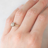 Anello a margherita vintage in oro giallo 9K con diamanti di taglio brillante (0.30ctw ca.), anno 1990