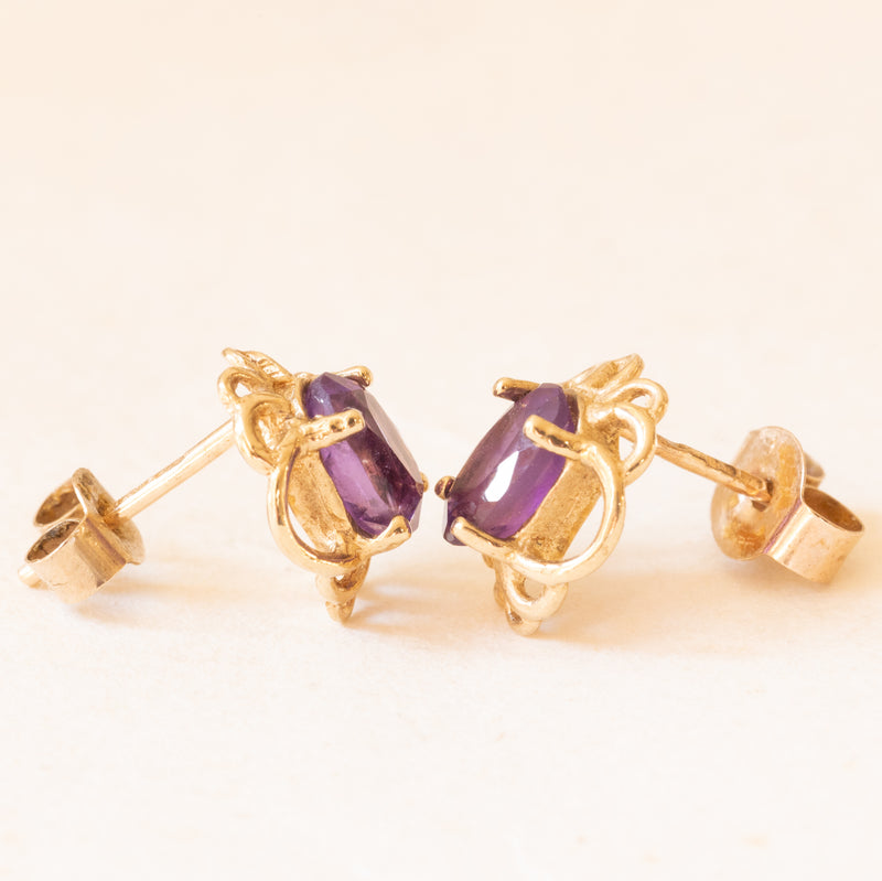 Yheakne Vintage Quadrato Ametista Orecchini A Goccia Viola Yheakne Vintage Quadrato Ametista Orecchini A Goccia Viola