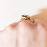 Vintage-Ring aus 9-karätigem Gelbgold mit Jaspis, 1975