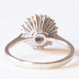 Винтажное кольцо «Маргаритка» из белого золота 18 карат с бриллиантами старой европейской огранки (около 1.20 карата), 60-е годы