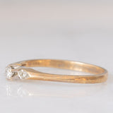 Trilogy vintage in oro giallo 9K con diamanti (centrale di taglio brillante e di 0.10ct ca.), anno 1995