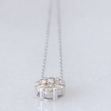 Collana vintage in oro bianco 10K con diamanti (0.20ctw)