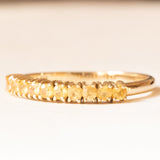 Vintage-Band aus 9-karätigem Gelbgold mit synthetischen gelben Saphiren (ca. 0.50 ctw), 60er/70er Jahre