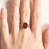 Vintage 14K Gelbgold gravierter Karneol-Siegelring, 60er Jahre