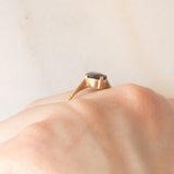 Solitario antico in oro giallo 9K con granato (1.10ct ca.), anni ‘10/‘20