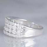 Anello a fascia vintage in platino con diamanti (1.05ctw), anni ‘70/‘80