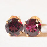 Vintage-Ohrringe aus 9-karätigem Gelbgold mit Turmalinen (ca. 1.50 Karat), 70er Jahre