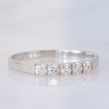 Veretta vintage in oro bianco 14K con diamanti (0.15ctw ca.), anni ‘70