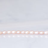 Collana vintage con perle rosa e con chiusura in oro giallo 18K,anni ‘90