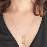 Collier Art Déco négligé in oro giallo e bianco 18K e 14K con diamanti di taglio vecchia miniera (0.30ctw ca.), anni ‘30