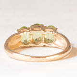 Trilogy vintage in oro giallo 9K con peridoti (1ctw ca.), anno 1997