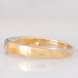 Solitario vintage in oro giallo 9K con tanzanite (0.57ct ca.)