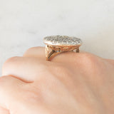 Antiker Patch-Ring aus 18 Karat Gelbgold und Silber mit Diamanten im Rosenschliff (ca. 1.40 ctw), Anfang des 900. Jahrhunderts