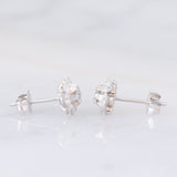 Orecchini a fiore vintage in platino con diamanti (1ctw)