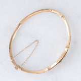 Bracciale rigido antico in oro giallo 9K con diamante di taglio rosetta, primi del ‘900