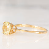 Solitario vintage in oro giallo 9K con quarzo (1.50ct ca.), anni ‘90