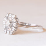 Vintage-Diamantring aus 18-karätigem Weißgold (ca. 0.08 ctw), 70er/80er Jahre