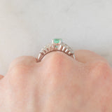 Anello vintage in platino con tormalina paraiba (0.76ct) e diamanti (0.71ctw), anni ‘90/anni ‘2000