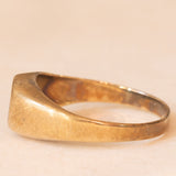 Anello chevalier vintage in oro giallo 8K con lapislazzuli, anni ‘50