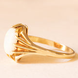 Anello vintage in oro giallo 14K con opale (1.20ct ca.), anni ‘70