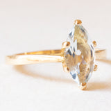 Französischer Vintage-Ring aus 18 Karat Gelbgold mit Aquamarin (ca. 1.50 ct), 60er/70er Jahre