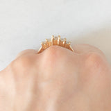 Veretta vintage in oro giallo 14K con diamanti fancy brown di taglio princess (1ctw ca.), anni ‘90