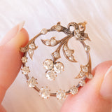 Antique 18K yellow gold pendant with old European cut diamonds (1ctw approx.), early 900s