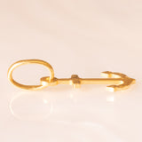 Halskette mit vergoldeter Silberkette und drei Anhängern in Form eines Delfins aus 18-karätigem Gelbgold, eines Ankers aus 18-karätigem Gelbgold und einer Schildkröte aus 14-karätigem Gelbgold