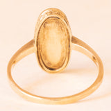 Antique 14K yellow gold ring with cameo on green agate, early 900s